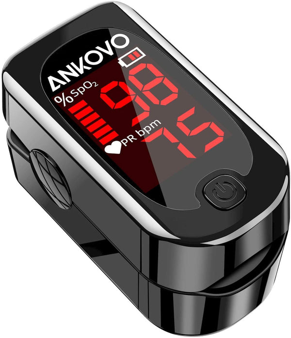 ANKOVO Pulse Oximeter Fingertip, Blood Oxygen Saturation Monitor with Pulse Rate, Heart Rate Monitor